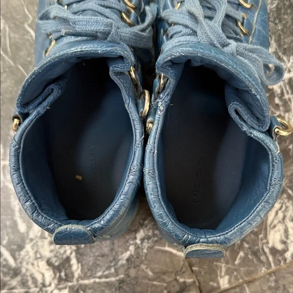 Balenciaga Blue High-Top Sneakers - Picture 2 of 7